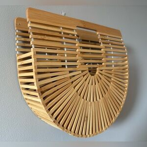 Bamboo Half-Moon Handbag
